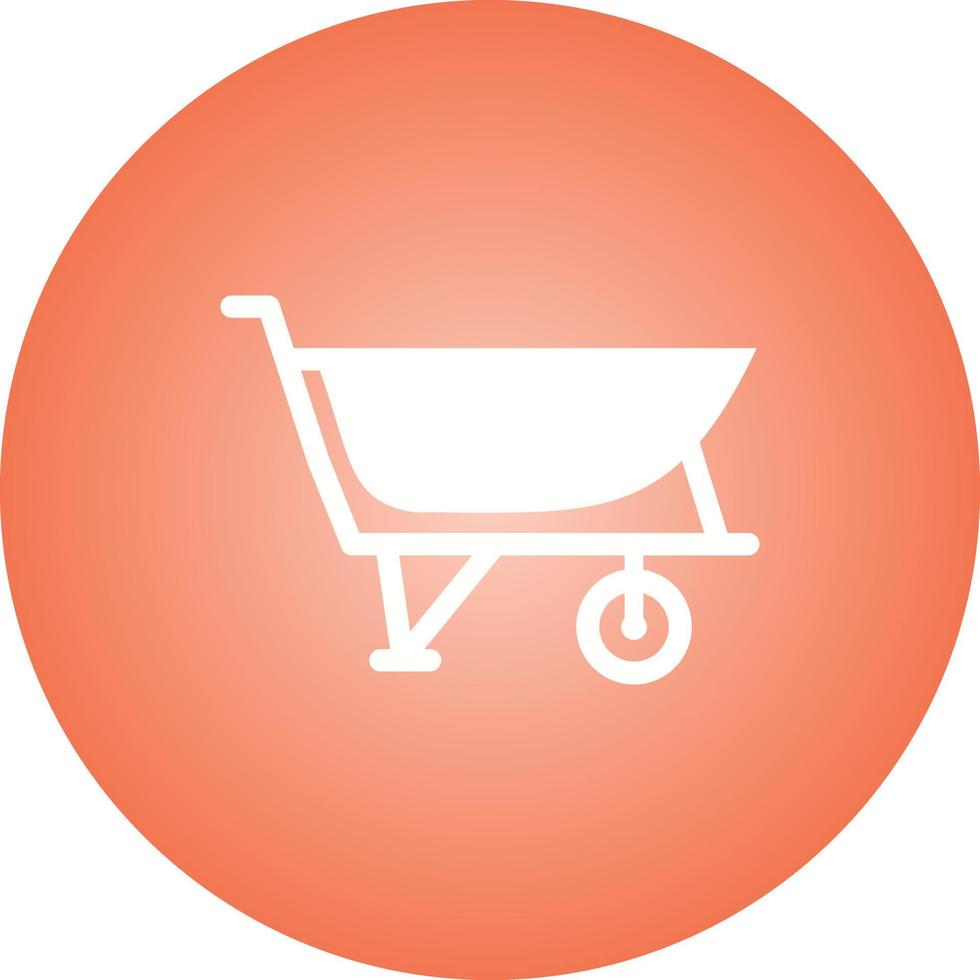 Beautiful Construction Trolley Glyph Vector Icon