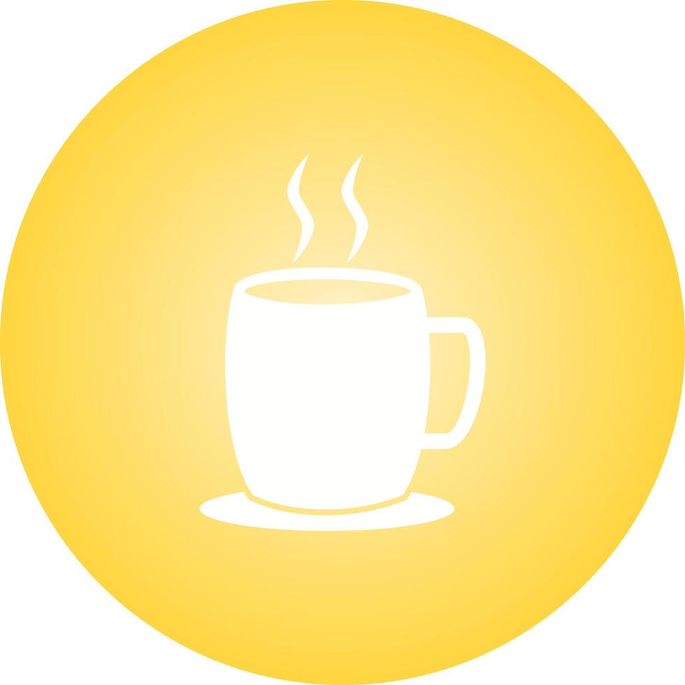 Beautiful Hot Tea Glyph Vector Icon
