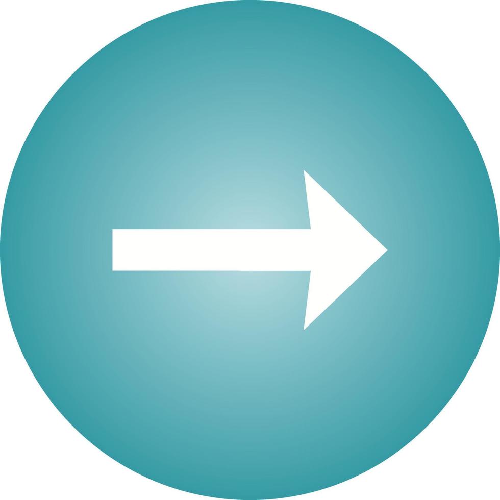 Beautiful Right Arrow Glyph Vector Icon