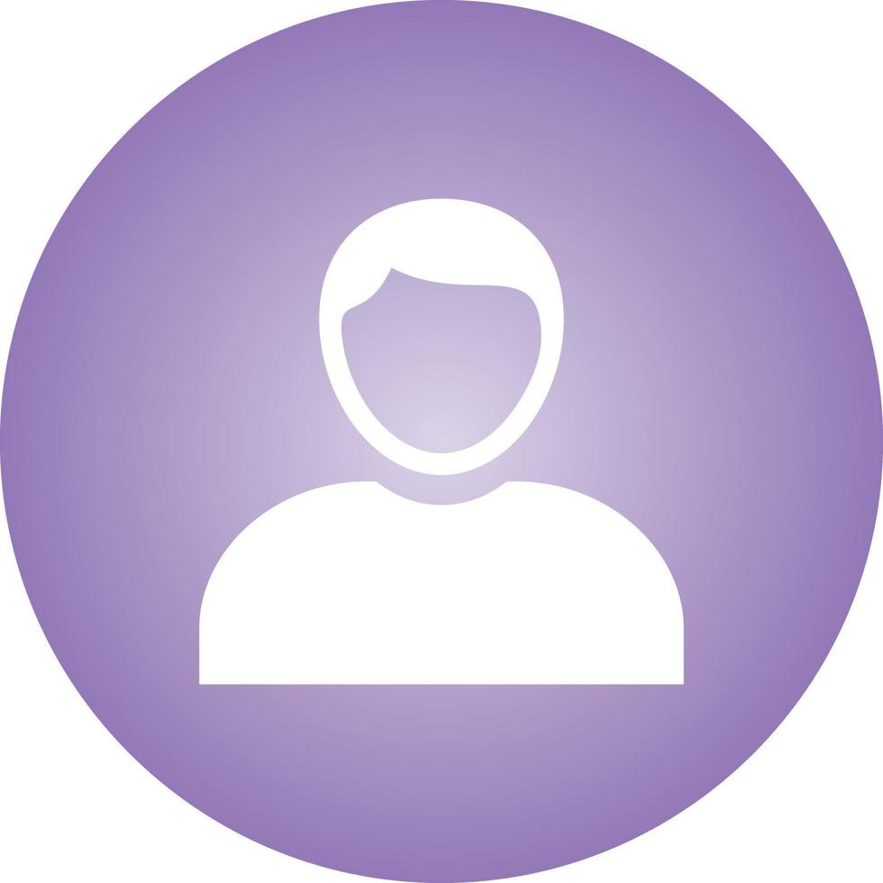 Beautiful Profile Glyph Vector Icon