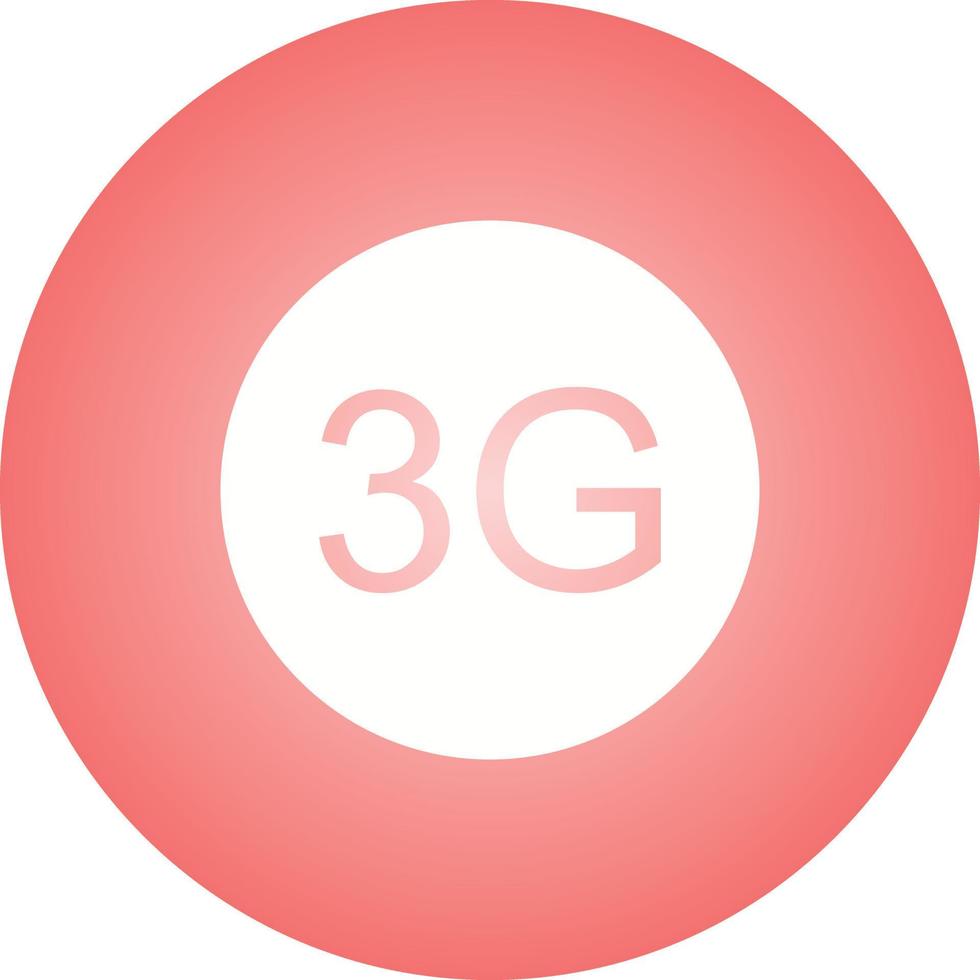 Beautifu 3G Glyph Vector Icon