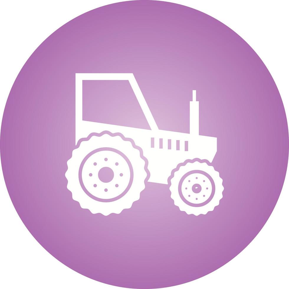 Beautiful Tractor Glyph Vector Icon
