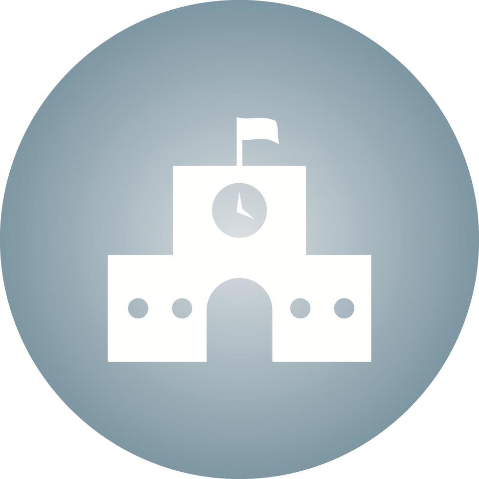 Beautiful School Glyph Vector Icon