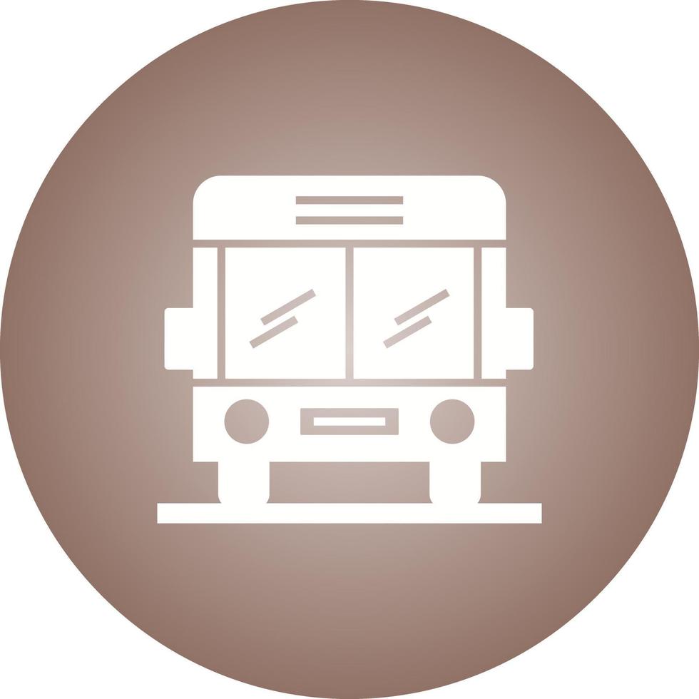 Beautiful School Bus Glyph Vector Icon