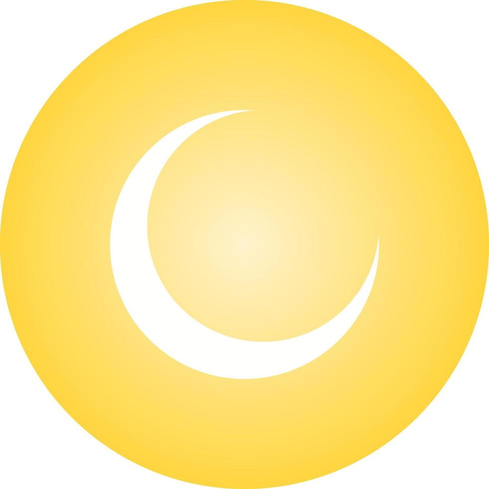 Beautiful Moon Glyph Vector Icon