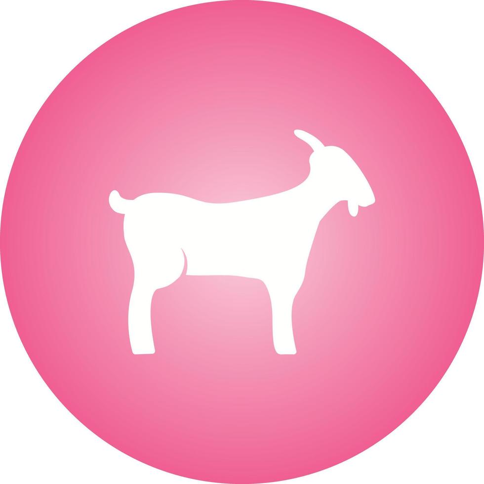 Beautiful Goat Glyph Vector Icon