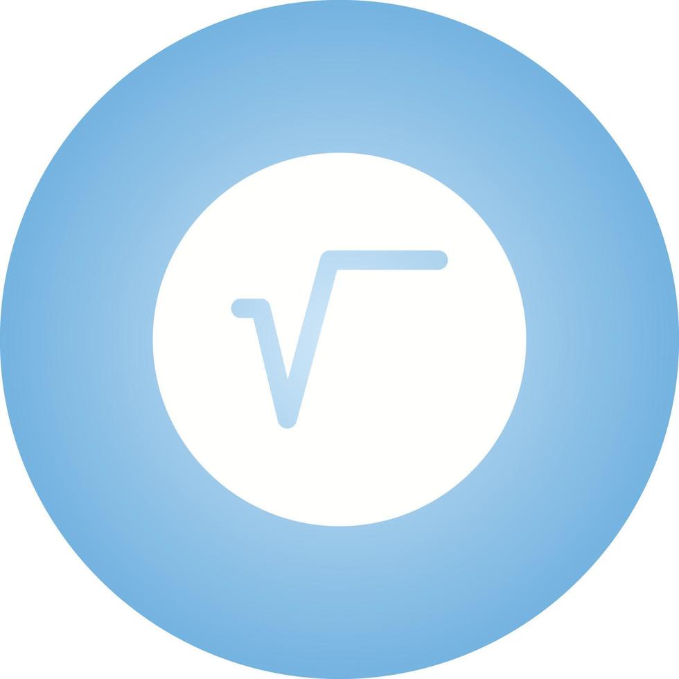 Beautiful Square Root Symbol Glyph Vector Icon