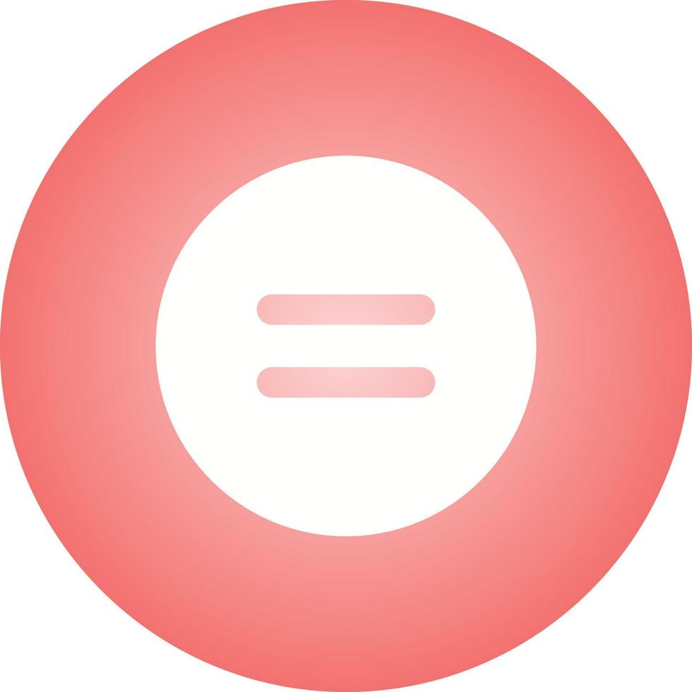 Beautiful Equal to Symbol Glyph Vector Icon