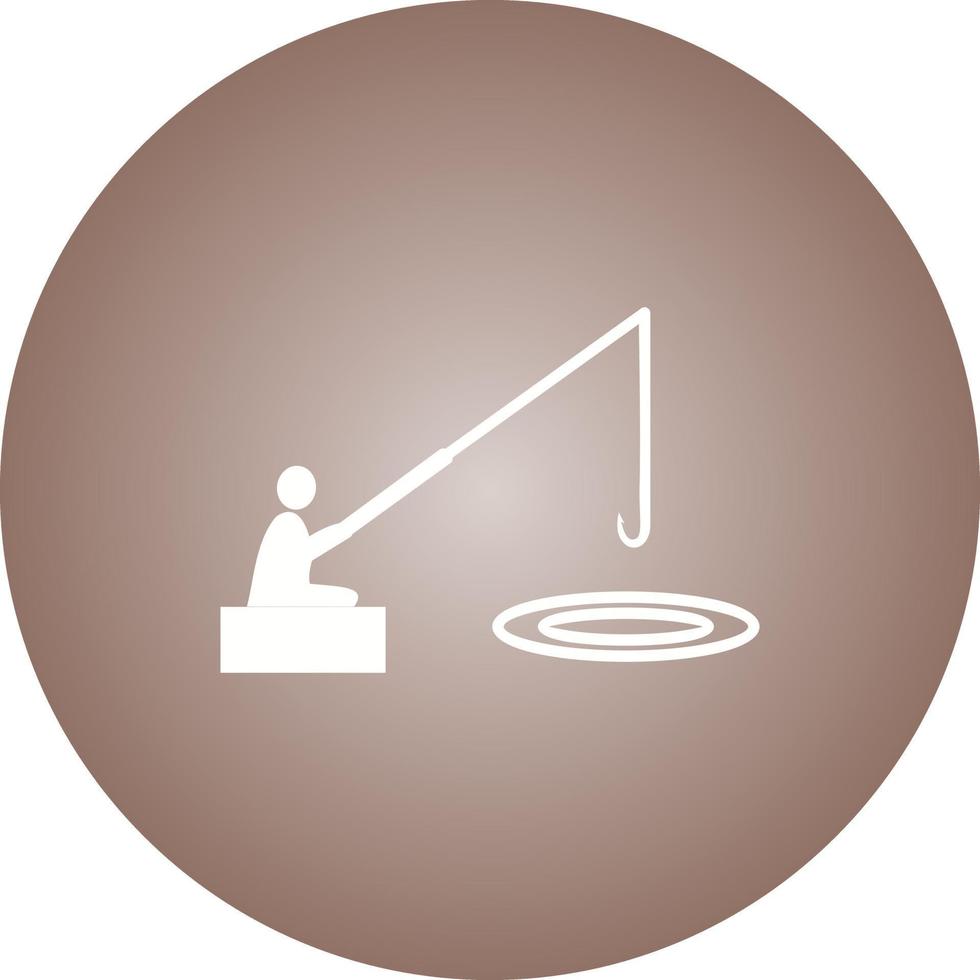 Beautiful Fishing Glyph Vector Icon