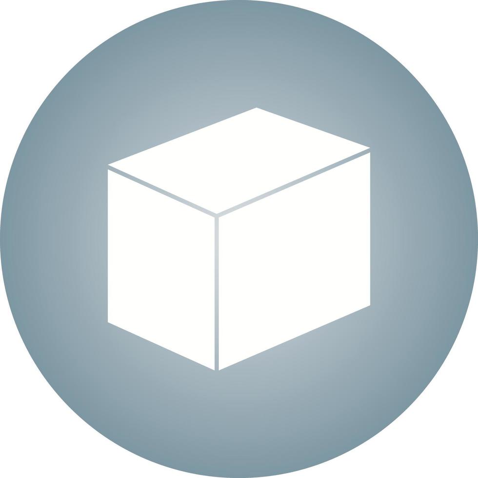 Beautiful Cube Glyph Vector Icon