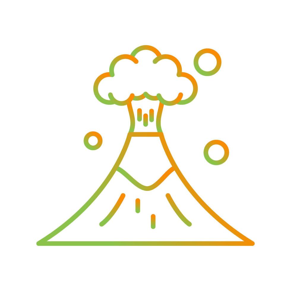 icono de vector de volcán