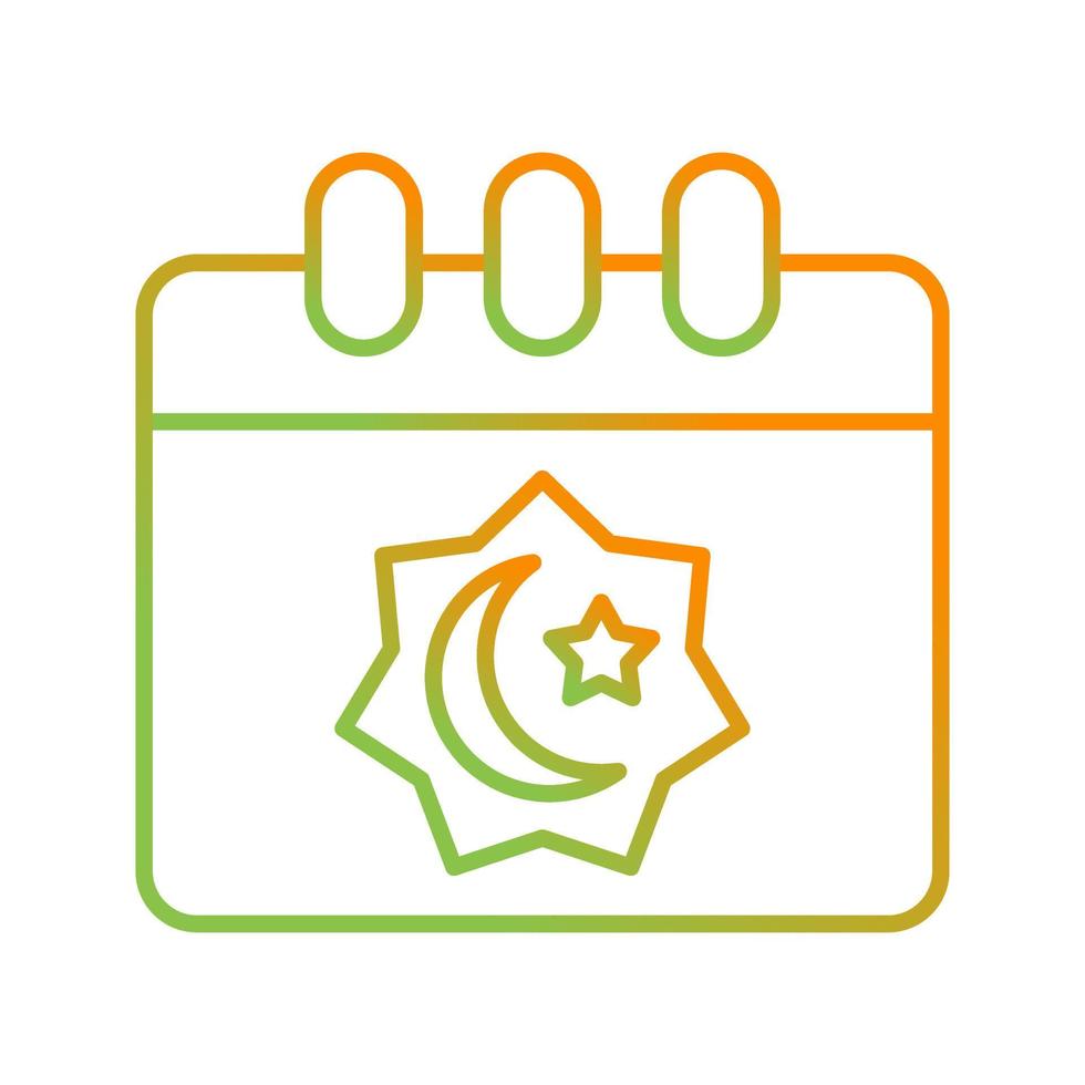 Islamic Calendar Vector Icon