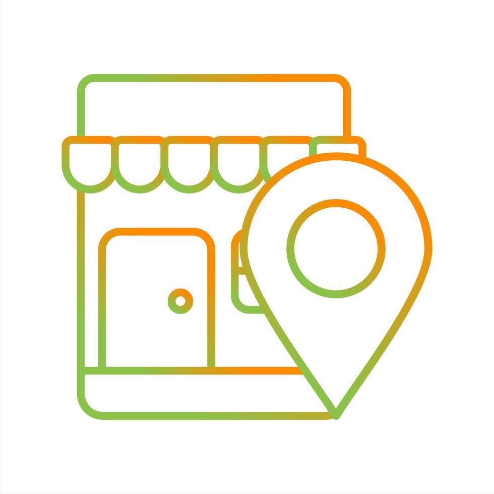 icono de vector de ubicación de tienda