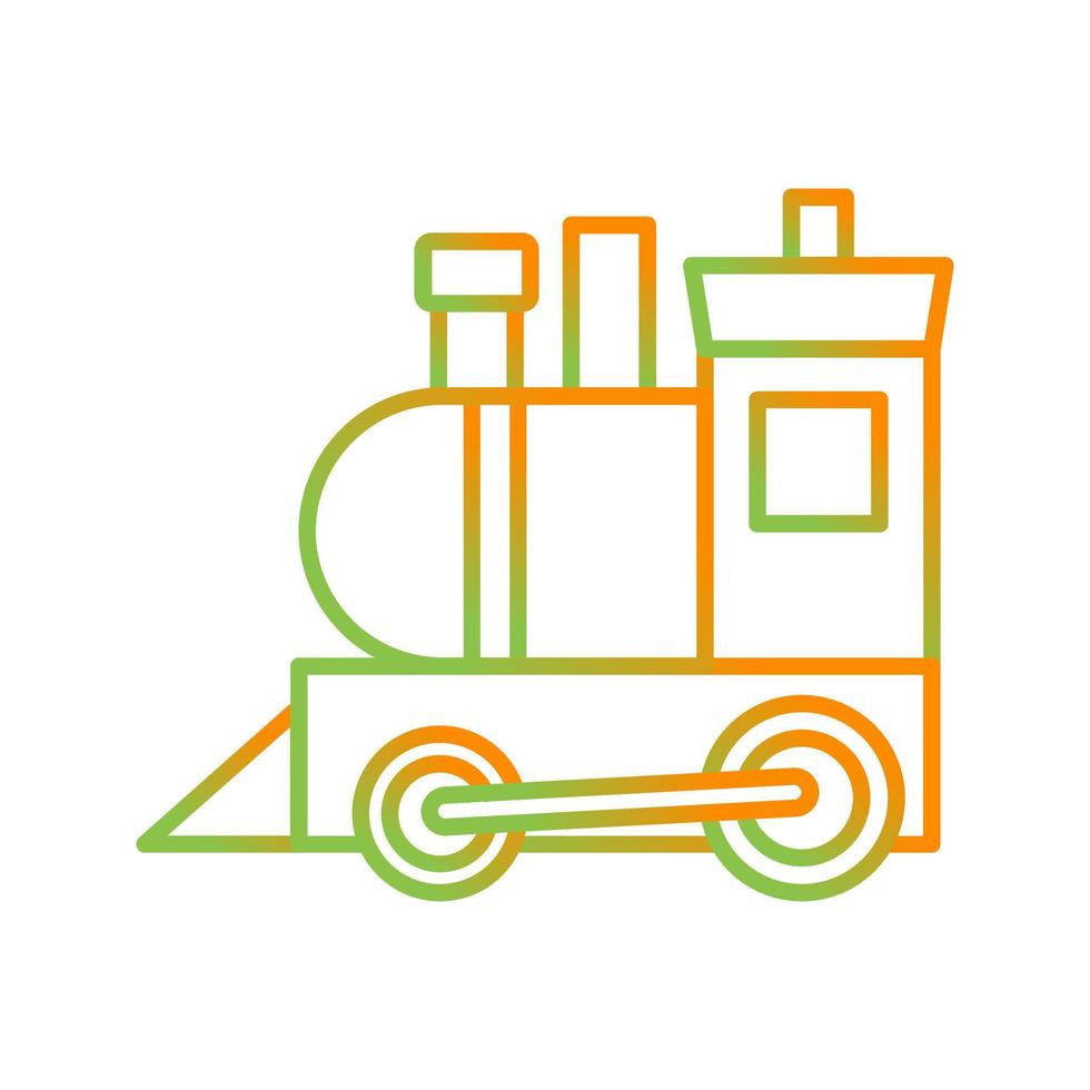 icono de vector de tren de juguete