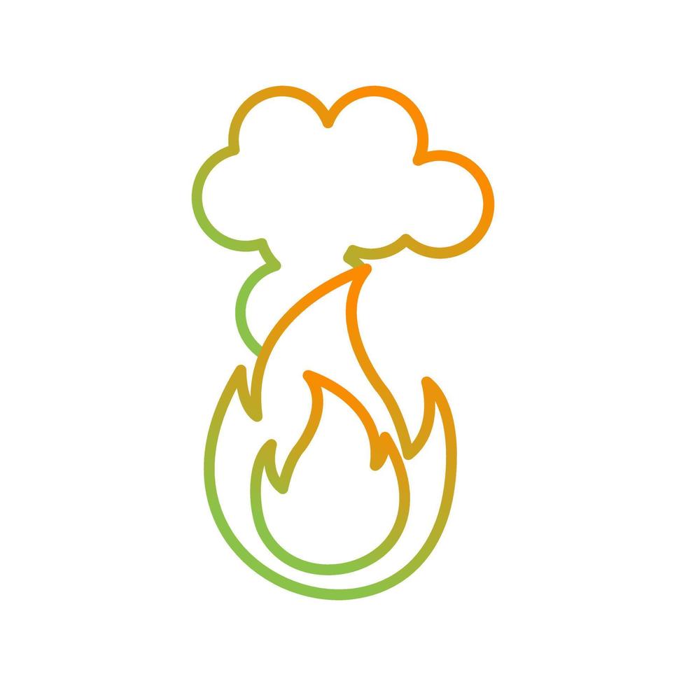 Fire Pollution Vector Icon