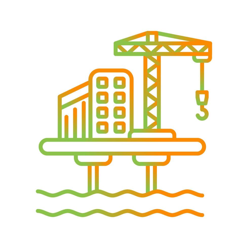 Oil Platform Vector Icon