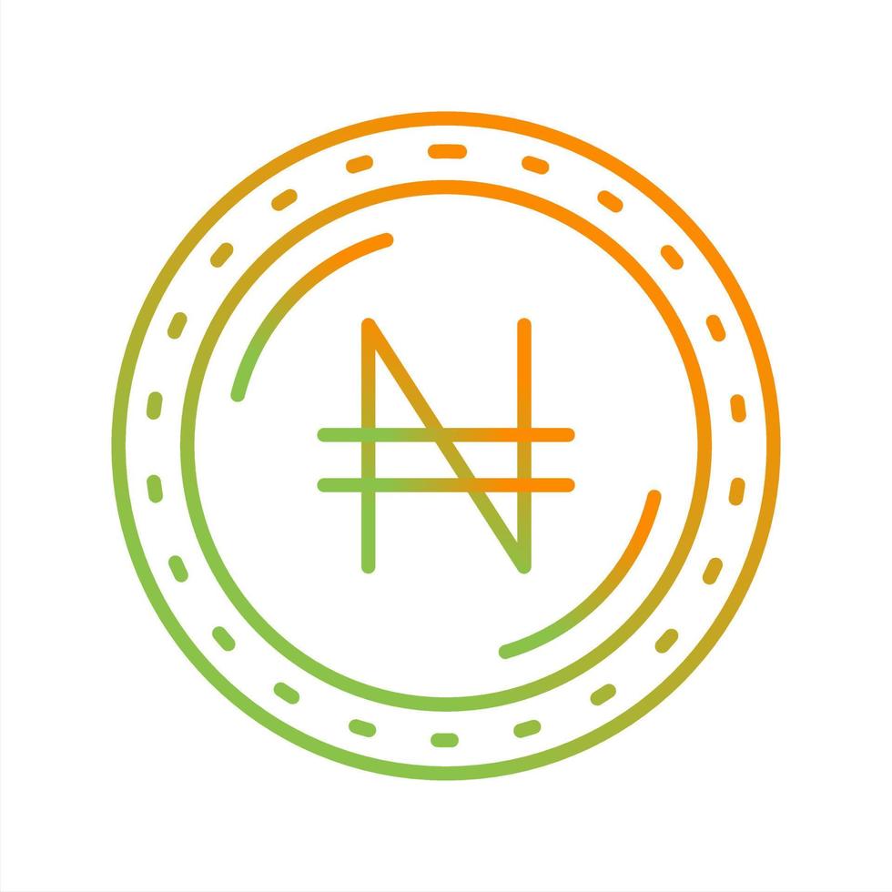 icono de vector de moneda naira