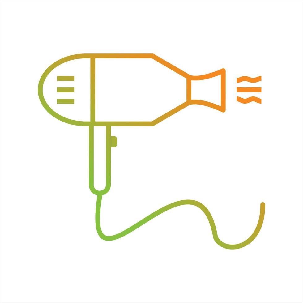 Beautiful Hair Dryer Line Vector Icon
