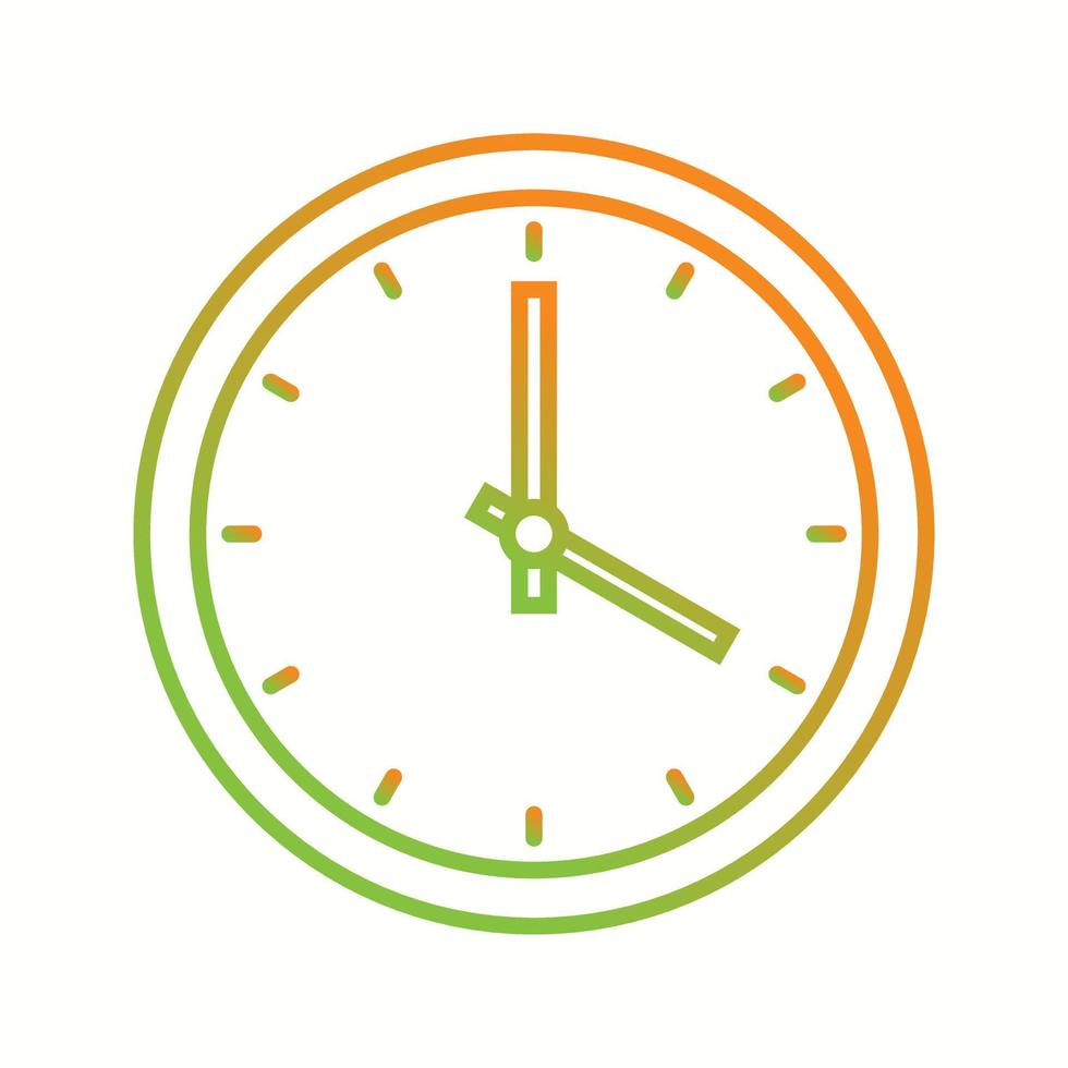 Beautiful Clock Vector line icon
