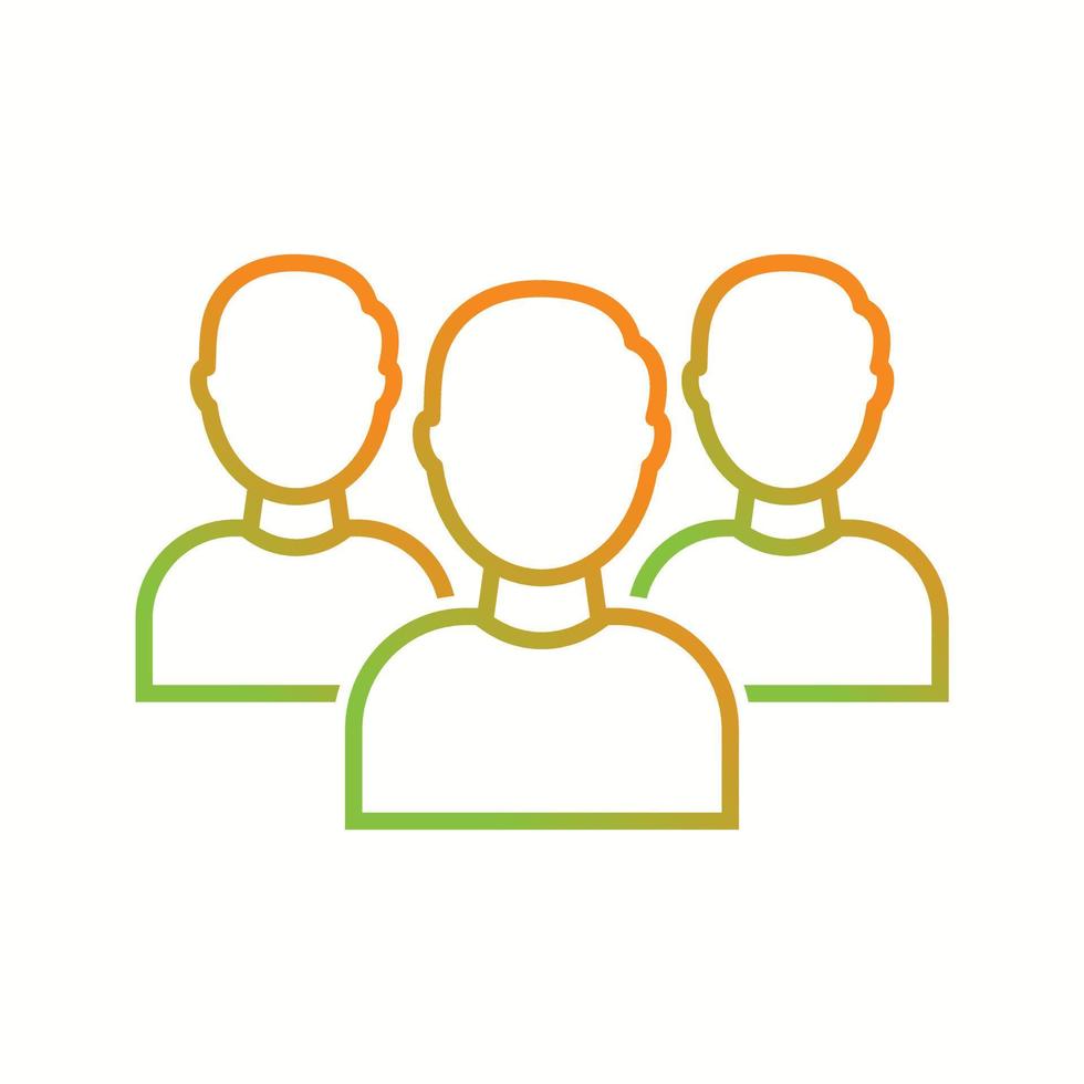 Beautiful Teamwork Vector line icon
