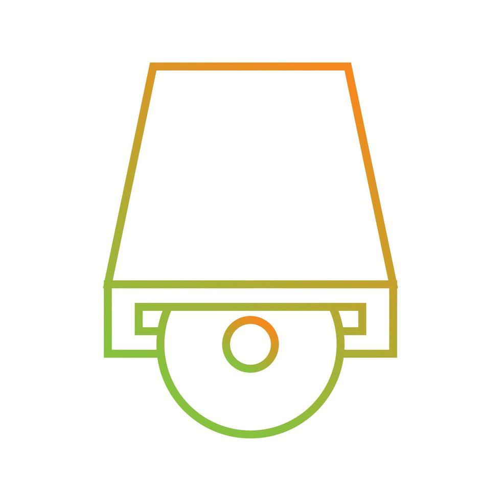Beautiful CD rom vector line icon