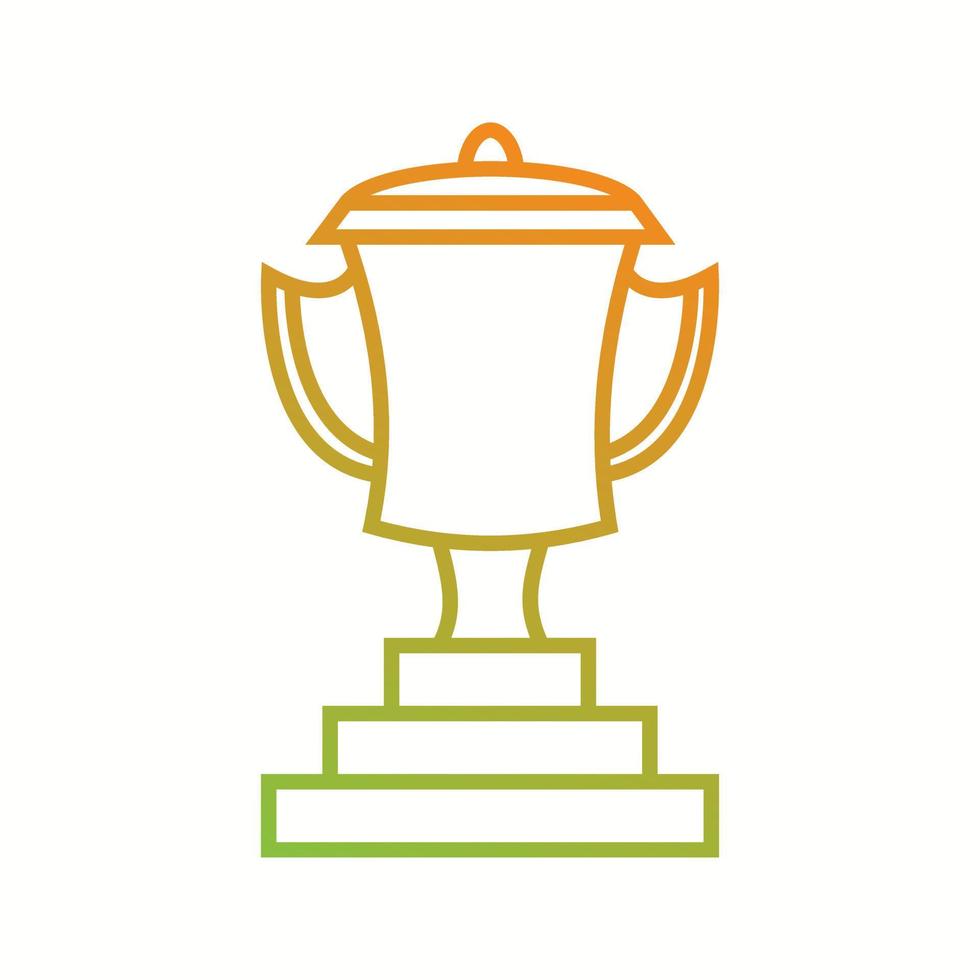 Beautiful Trophy vector line icon