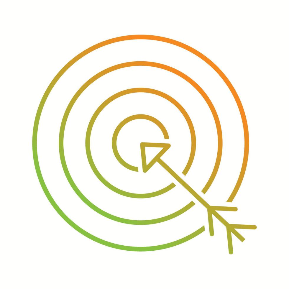 Beautiful Target vector line icon