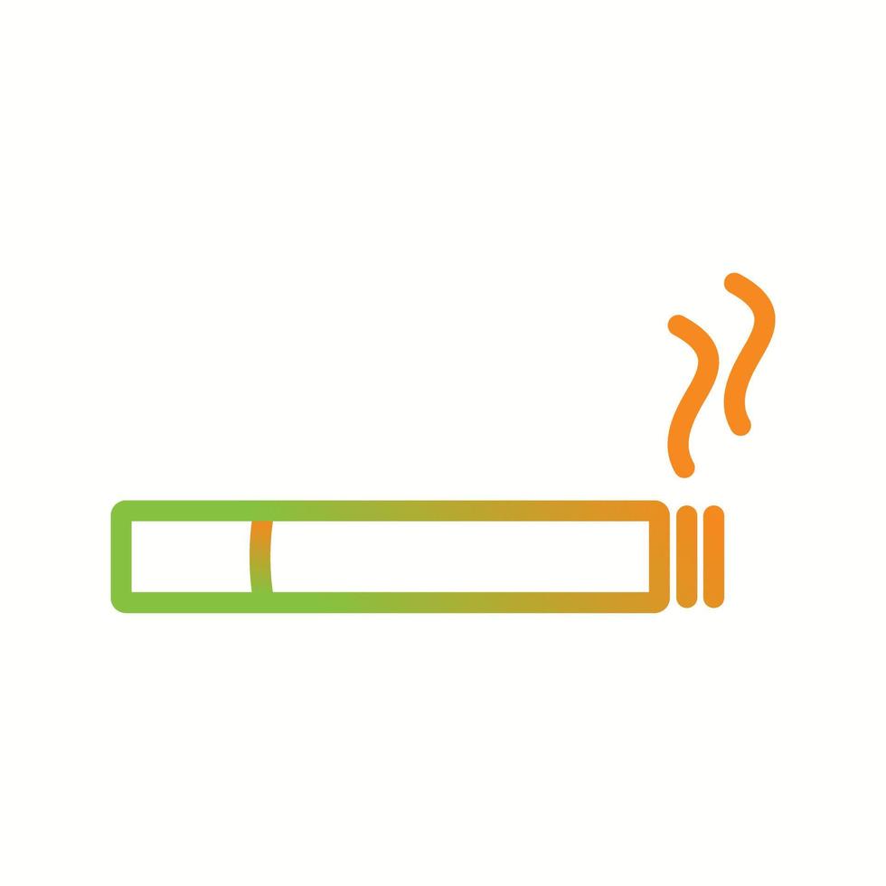 hermoso icono de línea de vector de cigarrillo