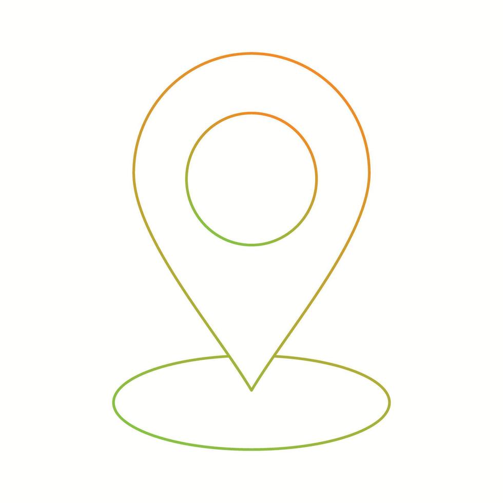 Beautiful marker vector line icon