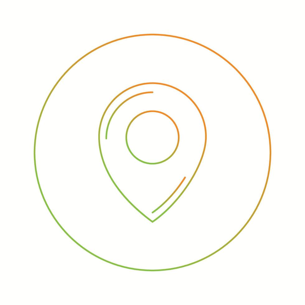 Beautiful marker vector line icon