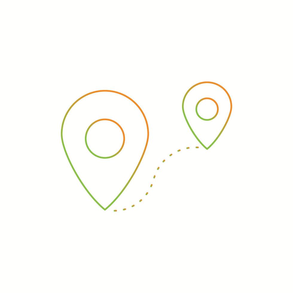 Beautiful Route vector line icon