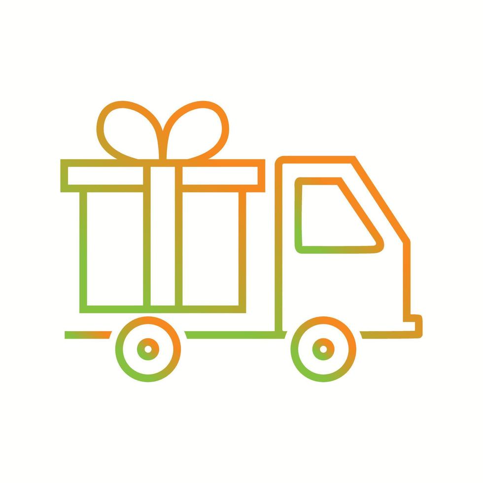 Beautiful Delivery gift vector line icon