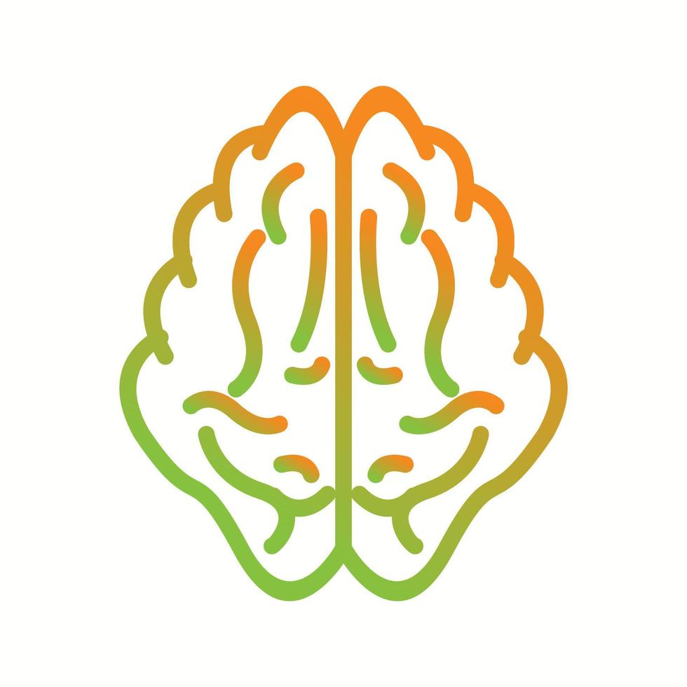 Beautiful Brain vector line icon