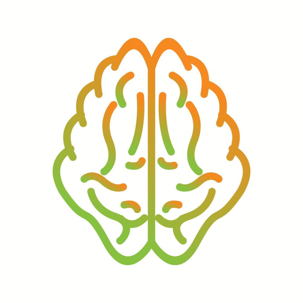 Beautiful Brain vector line icon