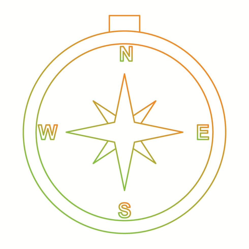 Beautiful compass vector line icon