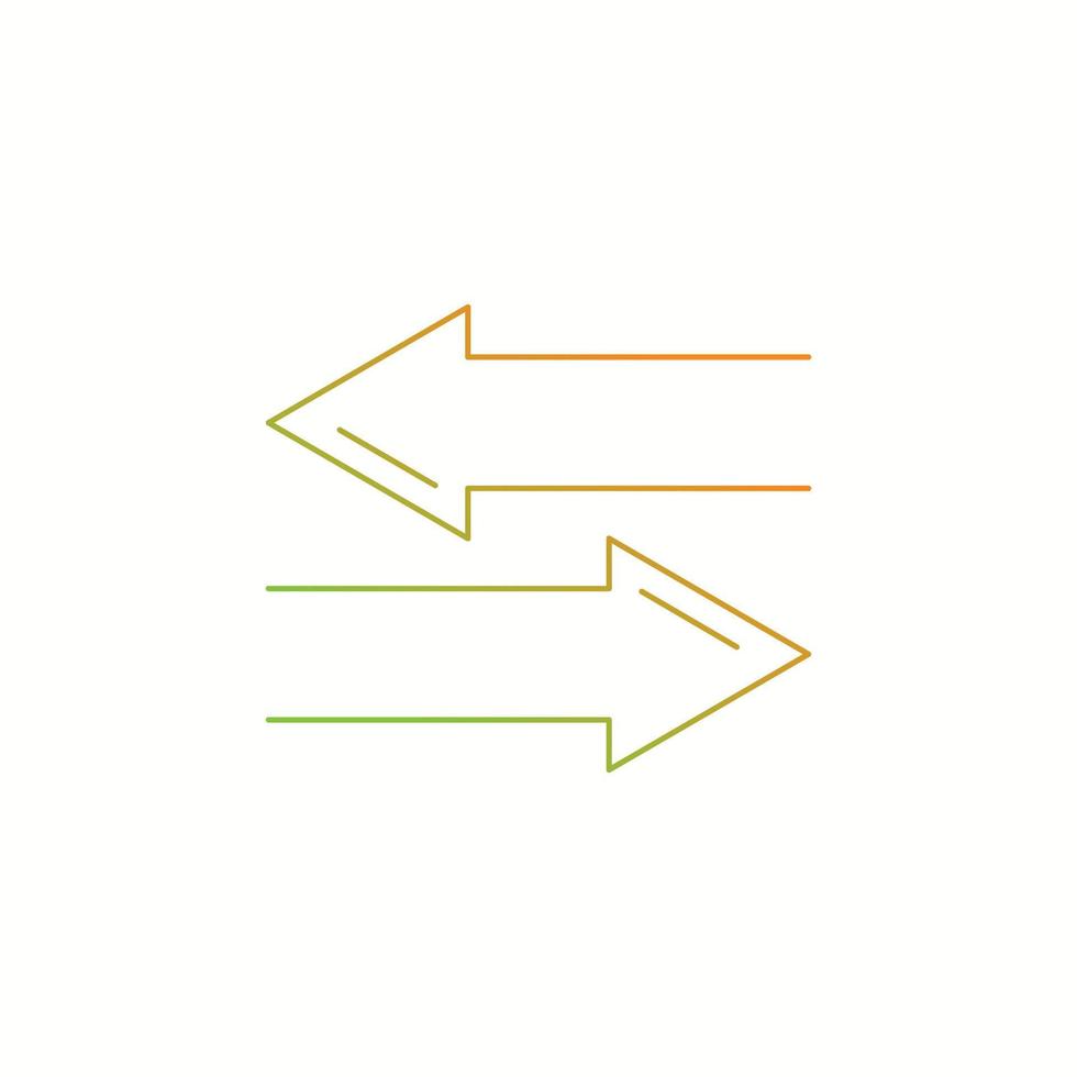 Left Right arrows line icon vector