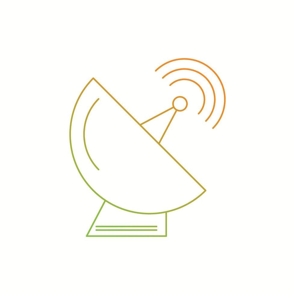 Beautiful Dish antenna line icon vector