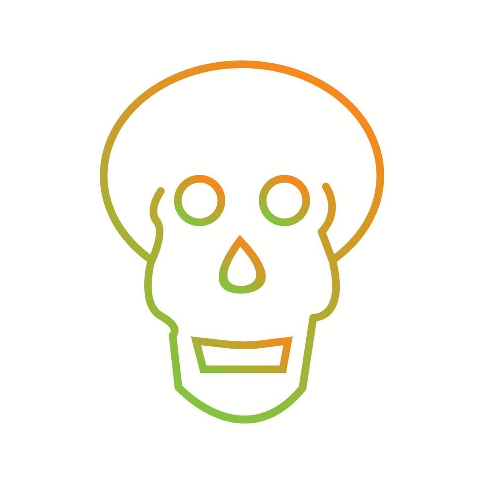 Beautiful Skull vector line icon