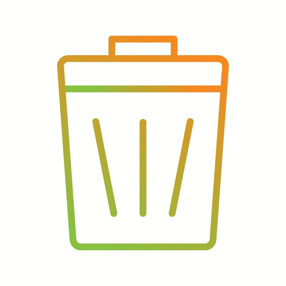 Beautiful Dustbin vector line icon