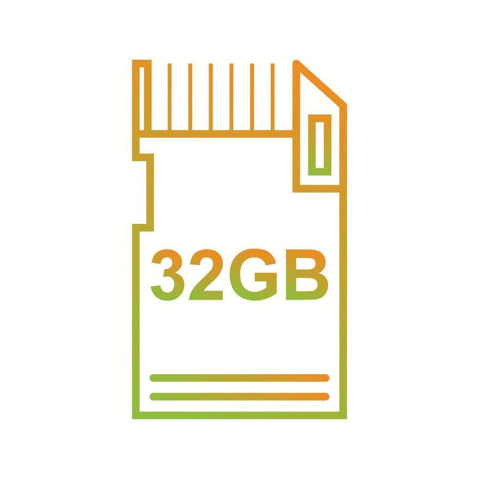 Beautiful Sd card vector line icon