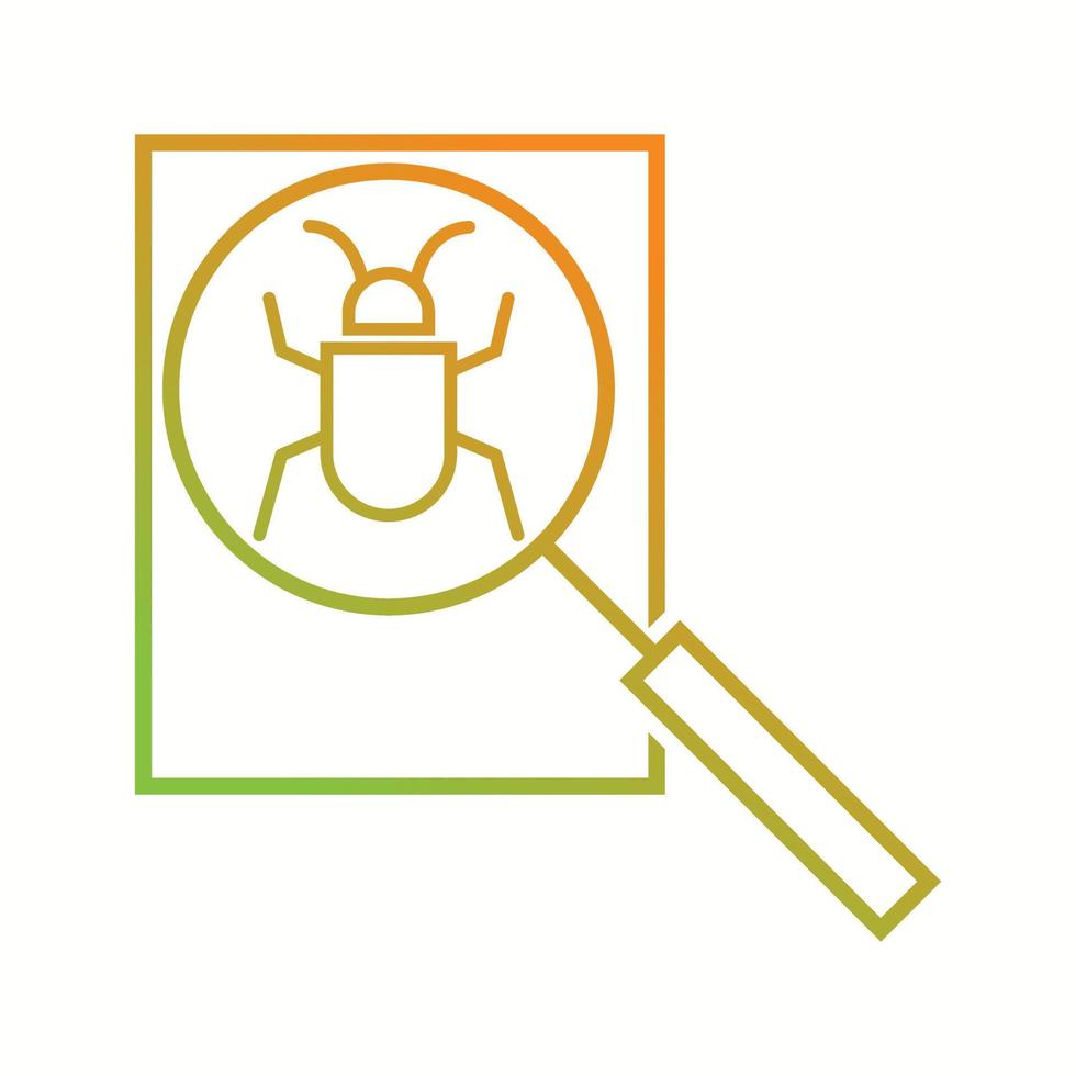 Beautiful detect Bug vector line icon