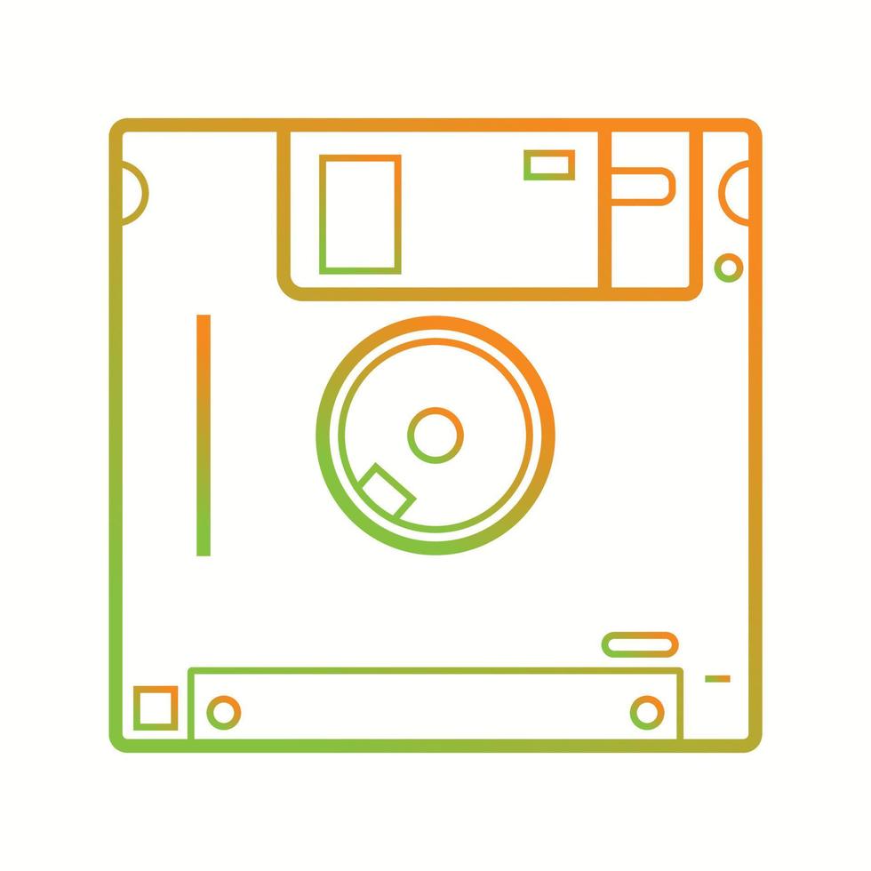 Beautiful Diskette vector line icon