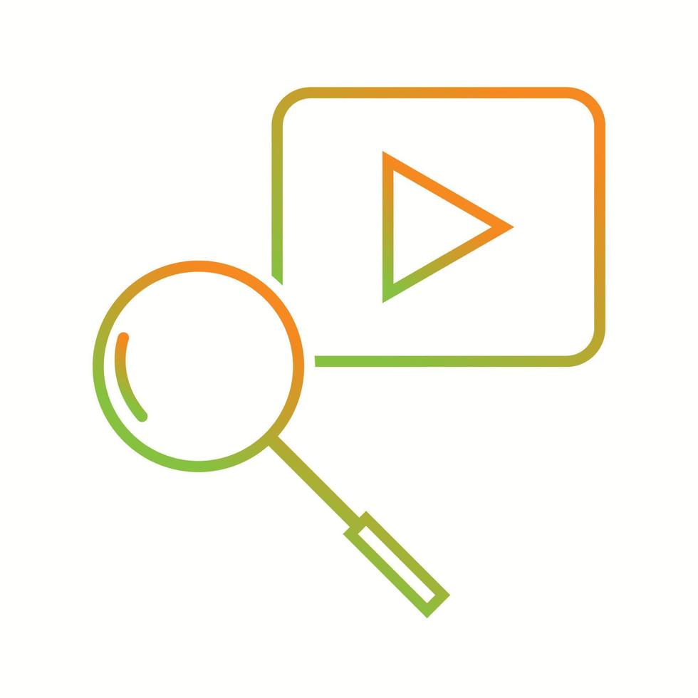 Beautiful Youtube Search vector line icon
