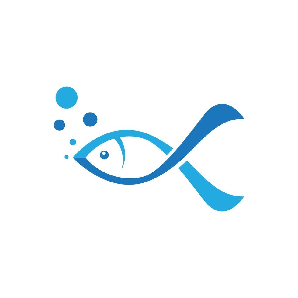 Fish logo template vector