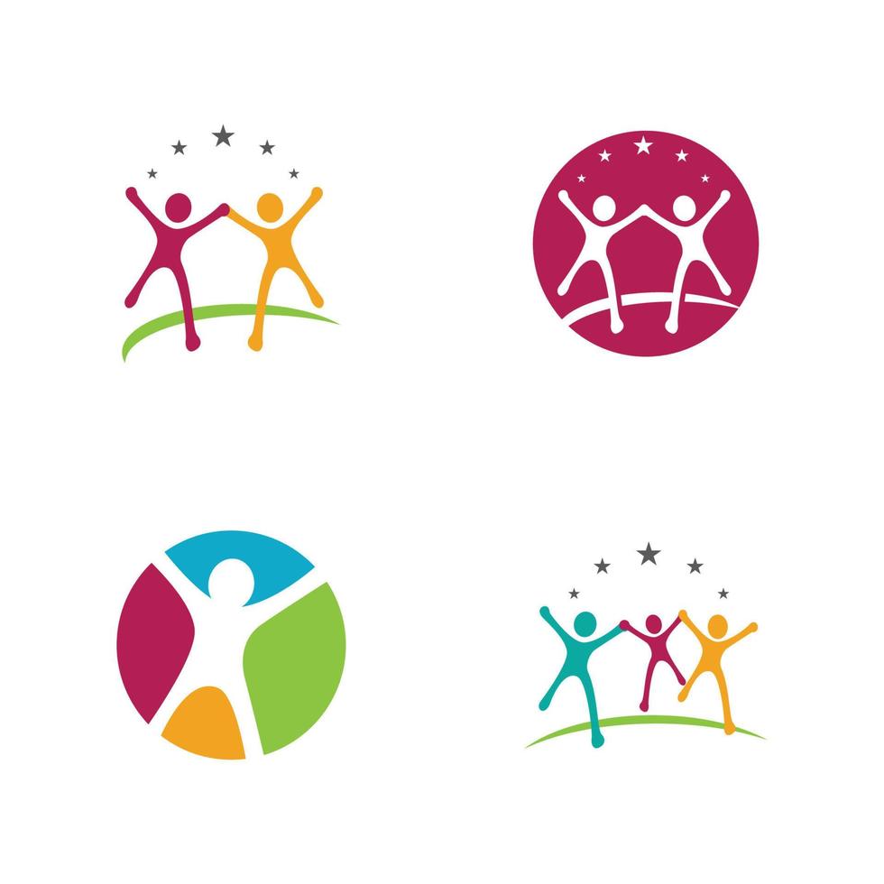 Human character logo sign vector