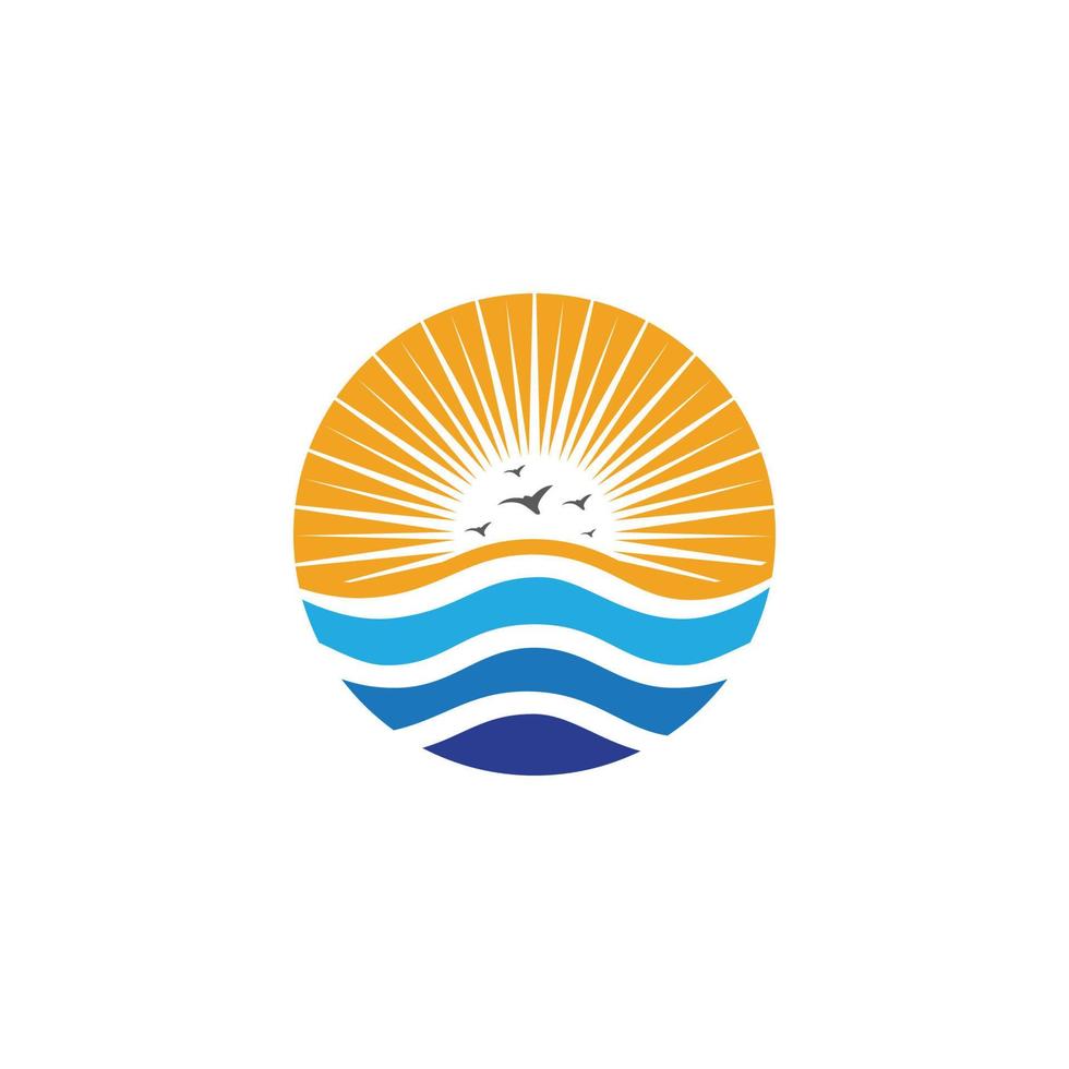 Water wave icon vector