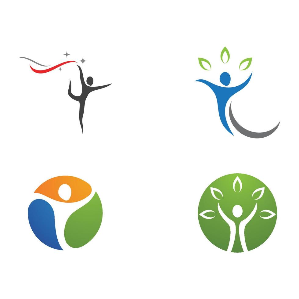 Human character logo sign vector