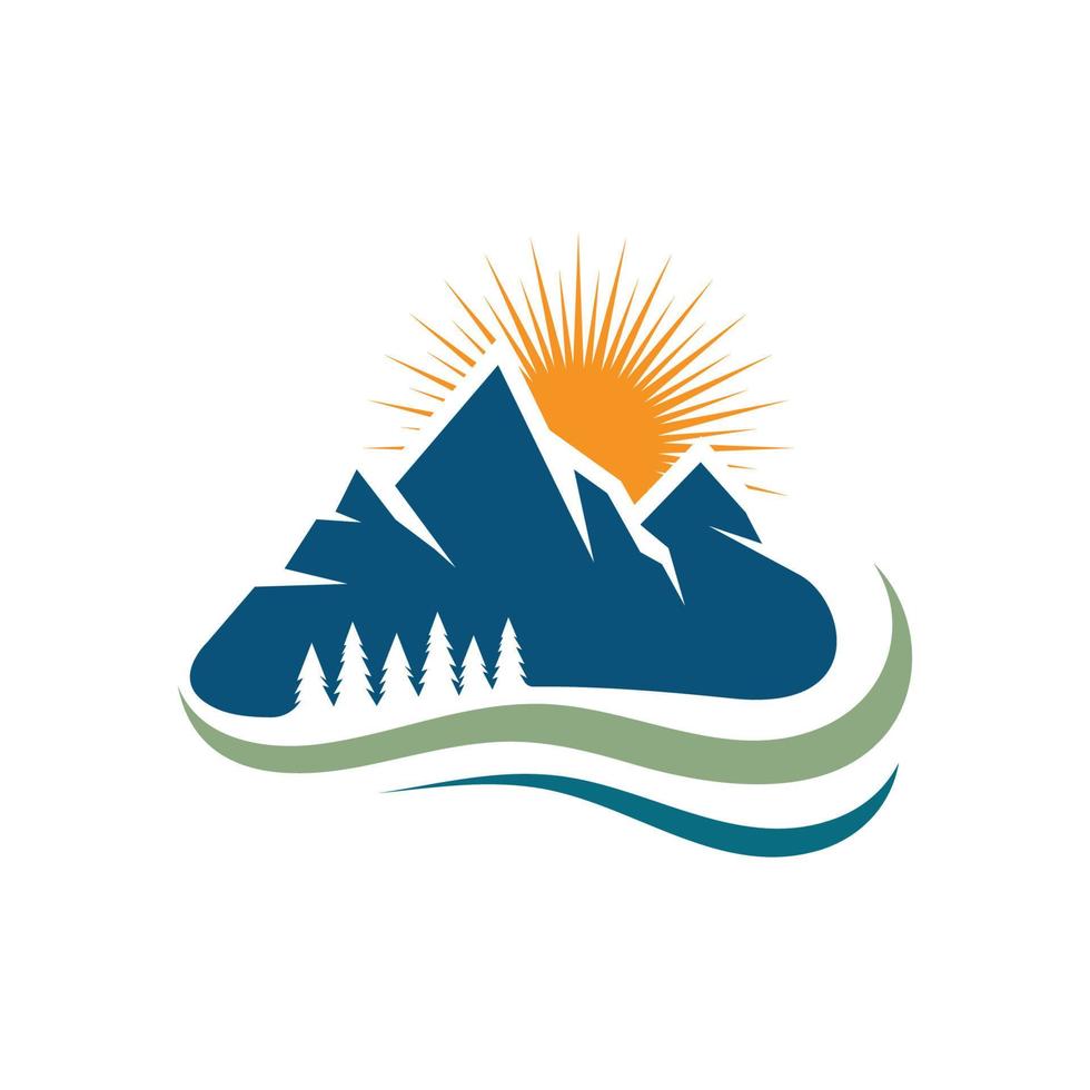 logotipo de icono de montaña vector