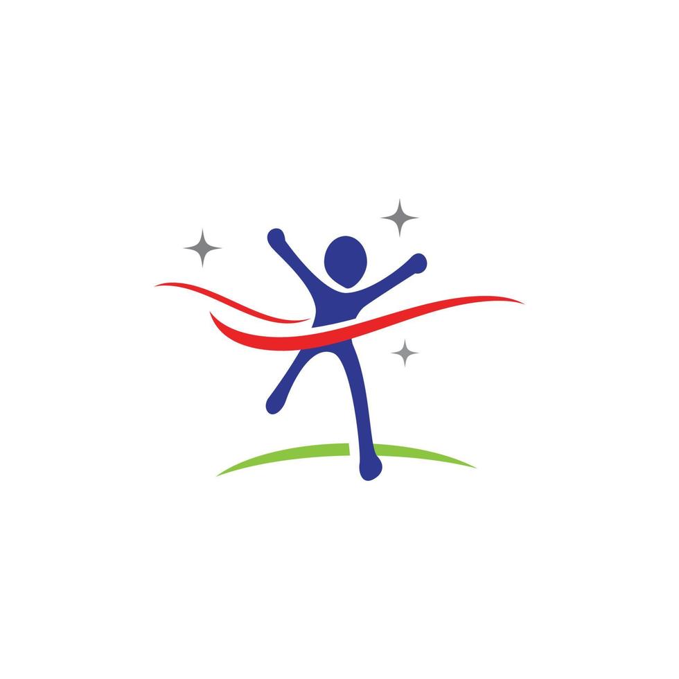 Human character logo sign vector