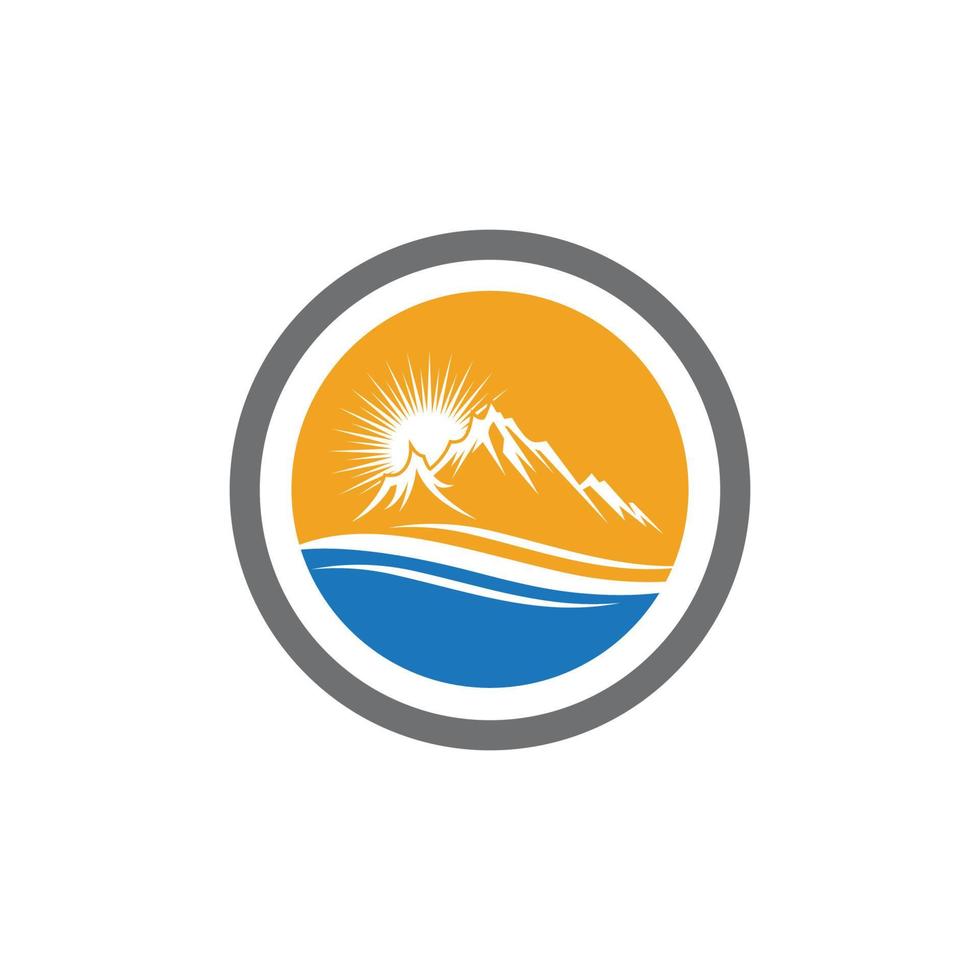 logotipo de icono de montaña vector